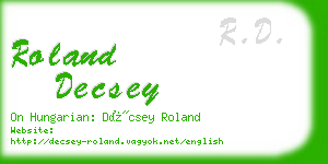 roland decsey business card